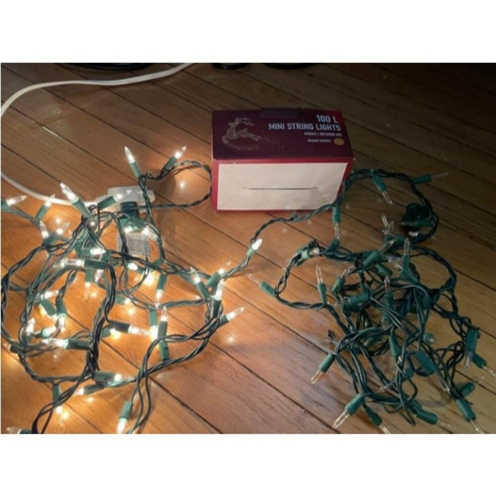Christmas Mini String Lights 60FT 300 Count Incandescent Waterproof